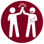 Coaching 1 teamwork two people high five